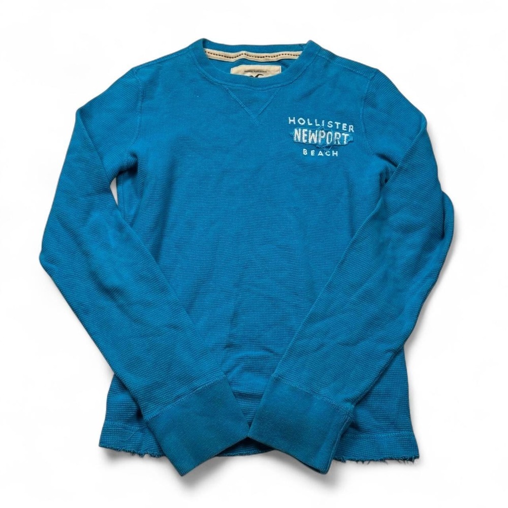 Hollister vtg 2000s blue thermal graphic long sleeve shirt